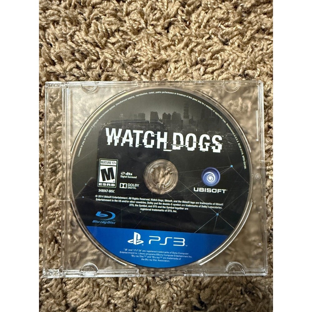 Ubisoft -  Watch Dogs (Sony Playstation 3, 2014) PS3 - Disc Only